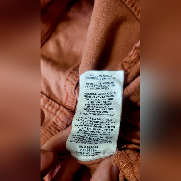 AVEC LES FILLES Anthopologie burnt orange, wide leg corduroy pants, size 8 EUC - Picture 11 of 13